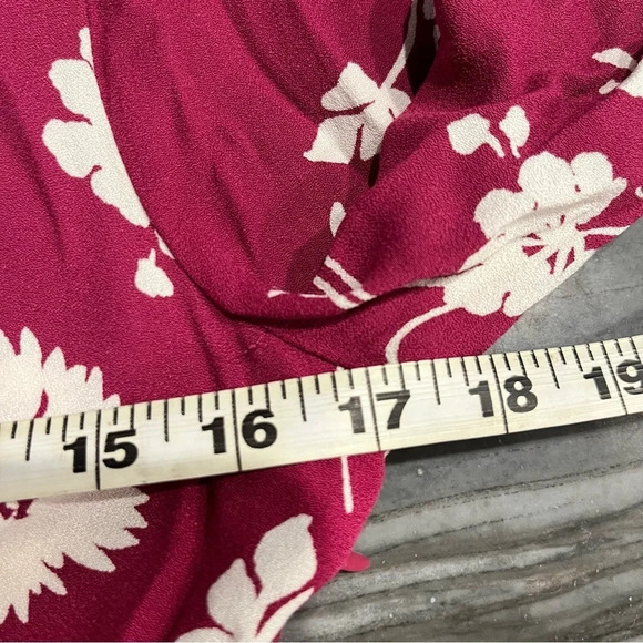 Ghost London Viscose Floral Retro Midi Dress Gathered Sleeves Old Hollywood XS - Picture 9 of 15